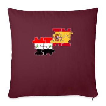 Syrien Spanien Vintage Flagge Spanier Syrer - Sofakissenbezug 45 x 45 cm - Burgunderrot - Vorne