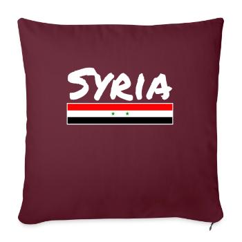 Syria Syrien Syrische Flagge Syrer - Sofakissenbezug 45 x 45 cm - Burgunderrot - Vorne