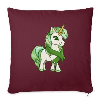 Don d’organes Greffe d’organes Don d’organes - Housse de coussin décorative 45 x 45 cm - bordeaux - Devant
