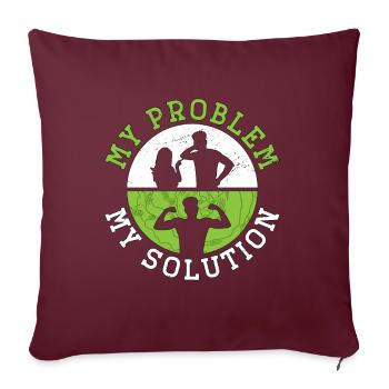 Amateur de régime à faible teneur en glucides Mon problème Mon pictogramme Papa - Housse de coussin décorative 45 x 45 cm - bordeaux - Devant