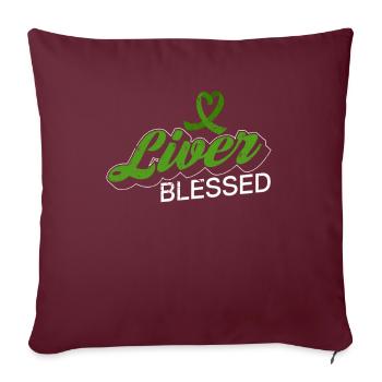 Greffe d’organe hépatique d’un donneur d’organes - Housse de coussin décorative 45 x 45 cm - bordeaux - Devant