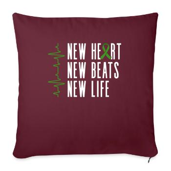 Greffe d’organes cardiaques pour donneurs d’organes - Housse de coussin décorative 45 x 45 cm - bordeaux - Devant