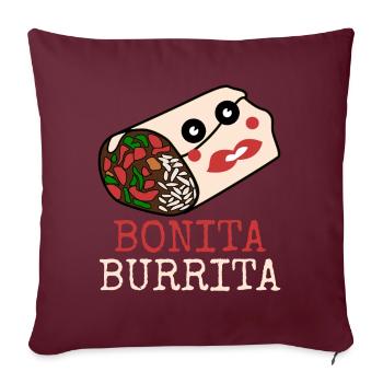Burritos Bonita Burrito - Housse de coussin décorative 45 x 45 cm - bordeaux - Devant