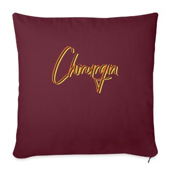 Krankenhaus Arzt Abschluss-Geschenk Chirurgin - Sofakissenbezug 45 x 45 cm - Burgunderrot - Vorne