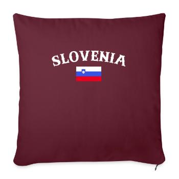 Slovénie Slovénie Drapeau Slovène Slovène - Housse de coussin décorative 45 x 45 cm - bordeaux - Devant