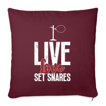 Piège à animaux Piège à collet métallique - Housse de coussin décorative 45 x 45 cm - bordeaux - Devant