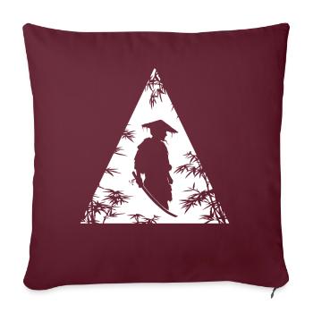 Art mystérieux du guerrier de l’ombre - Housse de coussin décorative 45 x 45 cm - bordeaux - Devant