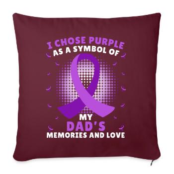 Family Support Dad with Dementia Alzheimer's Aware - Sofakissenbezug 45 x 45 cm - Burgunderrot - Vorne