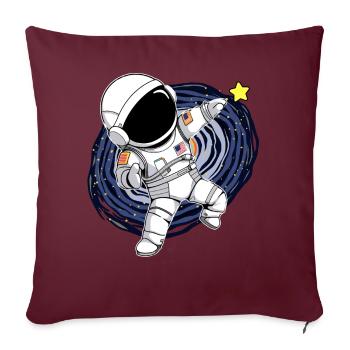 Funny Dabbing Astronaut Outer Space Milky Way Gala - Sofakissenbezug 45 x 45 cm - Burgunderrot - Vorne