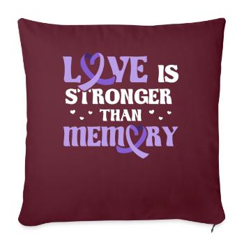 Positive Affirmation Alzheimer's Awareness Memory - Sofakissenbezug 45 x 45 cm - Burgunderrot - Vorne