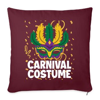 Déguisement de carnaval - Housse de coussin décorative 45 x 45 cm - bordeaux - Devant