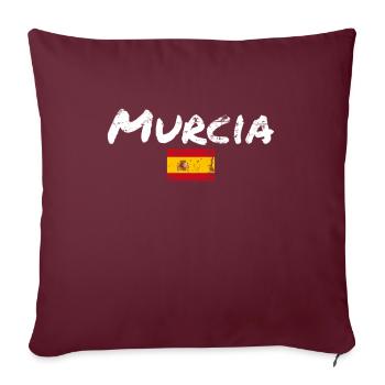 Murcie Espagne Vintage drapeau espagnol espagnol - Housse de coussin décorative 45 x 45 cm - bordeaux - Devant