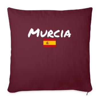 Murcie, Espagne, Drapeau espagnol, Espagnols - Housse de coussin décorative 45 x 45 cm - bordeaux - Devant