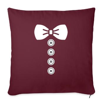 Noeud Papillon Carnaval Costume Carnaval Tenue Costume - Housse de coussin décorative 45 x 45 cm - bordeaux - Devant