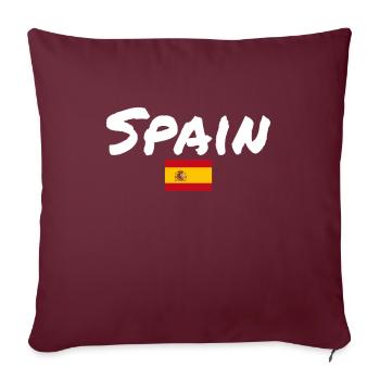 Espagne Espagne Drapeau espagnol Espagnols - Housse de coussin décorative 45 x 45 cm - bordeaux - Devant