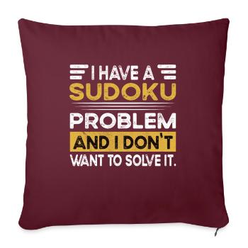 Sudoku is my hobby - Sofakissenbezug 45 x 45 cm - Burgunderrot - Vorne