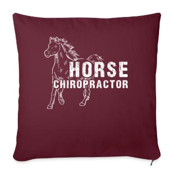 Horse Chiropractor Veterinary Animal Chiropractic - Sofakissenbezug 45 x 45 cm - Burgunderrot - Vorne