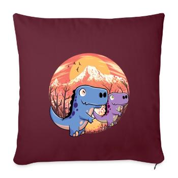 Dragon Conte De Fée Personnage Fantaisie Enfants Dinos Bébé - Housse de coussin décorative 45 x 45 cm - bordeaux - Devant