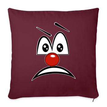 Clown - Housse de coussin décorative 45 x 45 cm - bordeaux - Devant