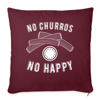 Churros Churrería - Housse de coussin décorative 45 x 45 cm - bordeaux - Devant