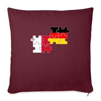 Malte Allemagne Drapeau Allemand Maltais - Housse de coussin décorative 45 x 45 cm - bordeaux - Devant