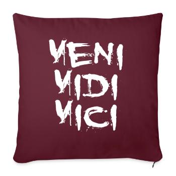 Veni Vidi Vici Ultras Antique Rome Empire - Housse de coussin décorative 45 x 45 cm - bordeaux - Devant