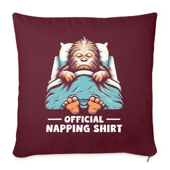 Chemise de sieste officielle - Housse de coussin décorative 45 x 45 cm - bordeaux - Devant