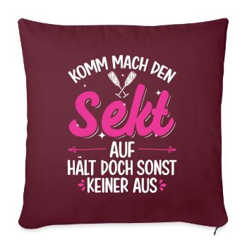 Party Drôle Dire Filles Soirée Chemise - Housse de coussin décorative 45 x 45 cm - bordeaux - Devant