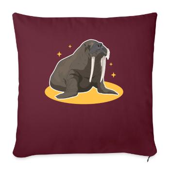 Morse Morse | Cadeau de morse morse - Housse de coussin décorative 45 x 45 cm - bordeaux - Devant