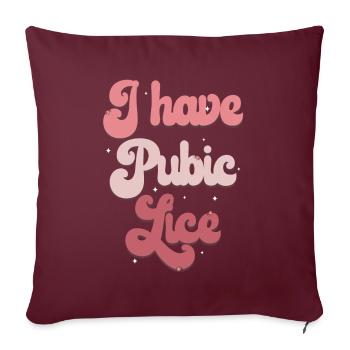 Rainbow Ironic pubic lice humor clothing - Sofa pillowcase 17,3'' x 17,3'' (45 x 45 cm) - burgundy - Front