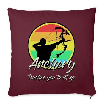 Archery Bow Shooting - Sofakissenbezug 45 x 45 cm - Burgunderrot - Vorne