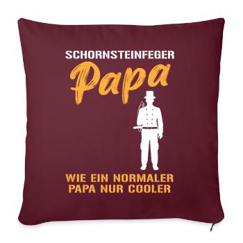 Le papa ramoneur le plus cool - Housse de coussin décorative 45 x 45 cm - bordeaux - Devant