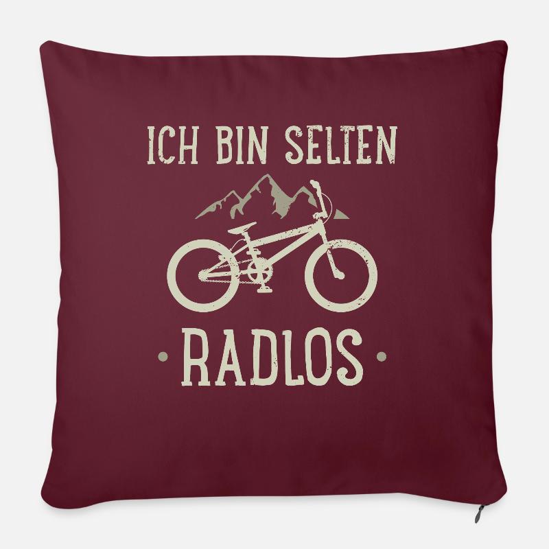 Bicyclette Humour Rare Wheelless Design - Housse de coussin décorative 45 x 45 cm - bordeaux