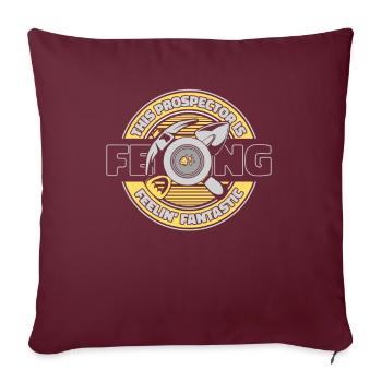 Ce prospecteur se sent fantastique mineur d’or - Housse de coussin décorative 45 x 45 cm - bordeaux - Devant