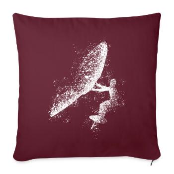 Wing Foiling Winging Wing Surf - Housse de coussin décorative 45 x 45 cm - bordeaux - Devant