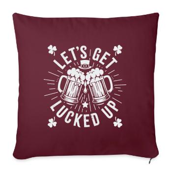 Laissez-vous tenter par la chance - Housse de coussin décorative 45 x 45 cm - bordeaux - Devant