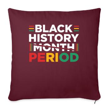 T-shirt essentiel de la période de l’histoire des Noirs - Housse de coussin décorative 45 x 45 cm - bordeaux - Devant