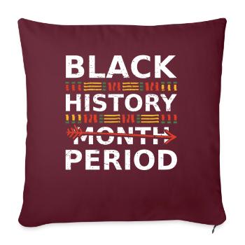 T-shirt essentiel de la période de l’histoire des Noirs - Housse de coussin décorative 45 x 45 cm - bordeaux - Devant