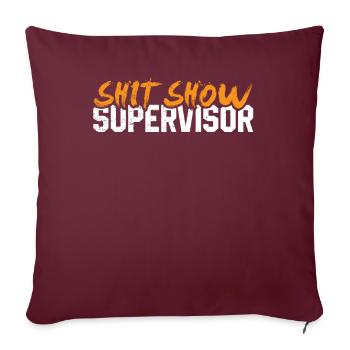 Shit Show Supervisor Crew Tee - Sofakissenbezug 45 x 45 cm - Burgunderrot - Vorne