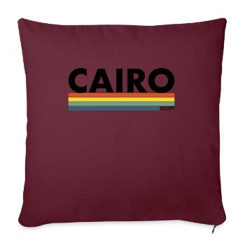 Le Caire Rétro Égypte Égypte Égypte Egypte Egyptienne Egypte - Housse de coussin décorative 45 x 45 cm - bordeaux - Devant