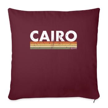 Le Caire Vintage Rétro Égypte Égypte Egypte - Housse de coussin décorative 45 x 45 cm - bordeaux - Devant