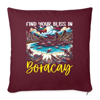 Boracay Philippines Vacances d’été Boaracay Beach - Housse de coussin décorative 45 x 45 cm - bordeaux - Devant