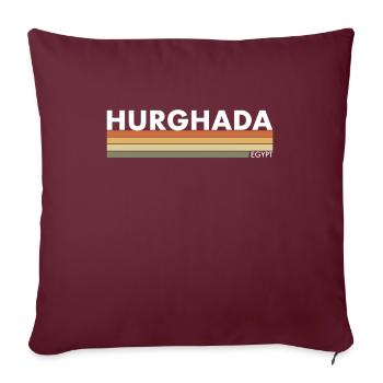 Hurghada Retro Egypte Egypte Egypte Egyptienne Egyptienne - Housse de coussin décorative 45 x 45 cm - bordeaux - Devant