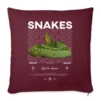 Smaragdbaum Boa Moderne Streetwear Reptilienhalterin - Sofakissenbezug 45 x 45 cm - Burgunderrot - Vorne