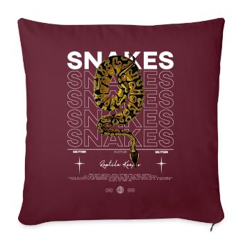 Ball Python Modern Streetwear Reptilienhalter - Sofakissenbezug 45 x 45 cm - Burgunderrot - Vorne