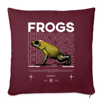 Phyllobates Terribilis Dart Frosch Streetwear Frosch - Sofakissenbezug 45 x 45 cm - Burgunderrot - Vorne