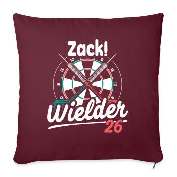 Dart Player Humor Zack 26 Tee - Sofa pillowcase 17,3'' x 17,3'' (45 x 45 cm) - burgundy - Front