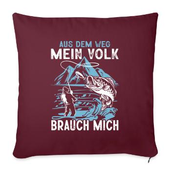 À l’écart, mon peuple a besoin de moi, pêcheurs, pêcheurs - Housse de coussin décorative 45 x 45 cm - bordeaux - Devant