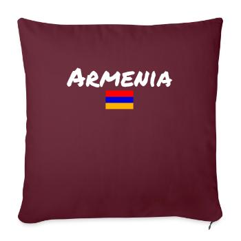 Arménie Arménie Drapeau arménien Arménien - Housse de coussin décorative 45 x 45 cm - bordeaux - Devant