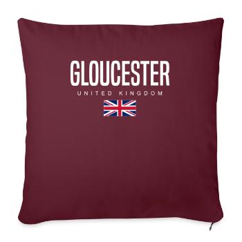 Gloucester Vereinigtes Königreich - Sofakissenbezug 45 x 45 cm - Burgunderrot - Vorne